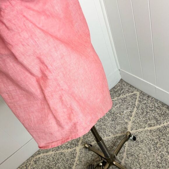 Purnell Work Wear Womens Size Medium Button Front Shirt Red Pink Short Sleeve - Picture 9 of 14